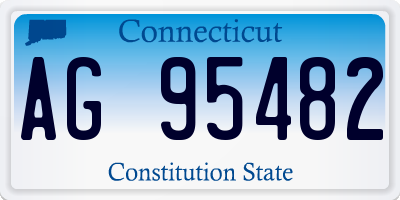 CT license plate AG95482