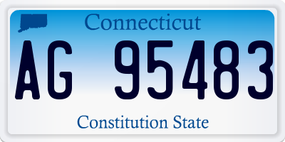 CT license plate AG95483