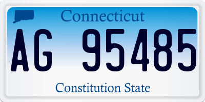 CT license plate AG95485