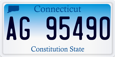 CT license plate AG95490