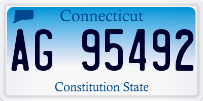 CT license plate AG95492