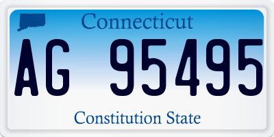 CT license plate AG95495