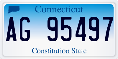 CT license plate AG95497