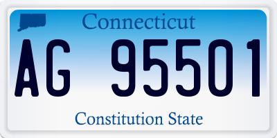 CT license plate AG95501