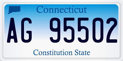 CT license plate AG95502