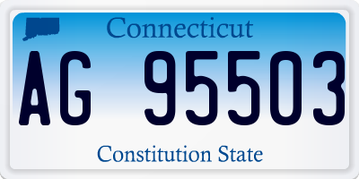 CT license plate AG95503