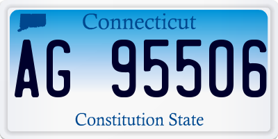 CT license plate AG95506