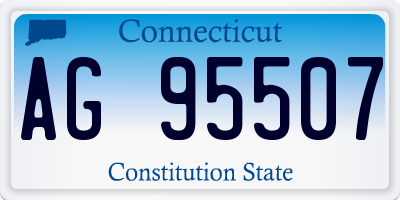 CT license plate AG95507
