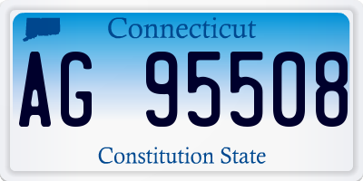 CT license plate AG95508
