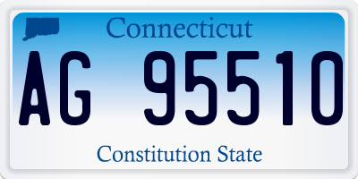 CT license plate AG95510