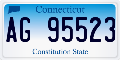 CT license plate AG95523