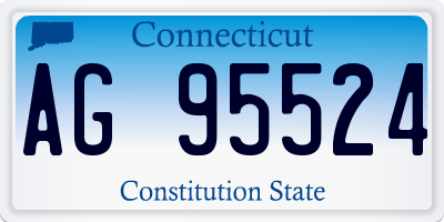 CT license plate AG95524