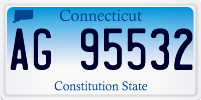 CT license plate AG95532