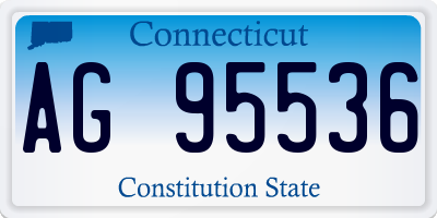 CT license plate AG95536