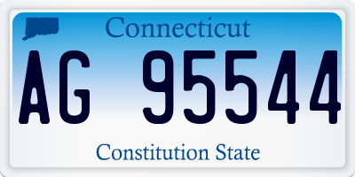 CT license plate AG95544