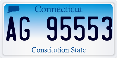 CT license plate AG95553