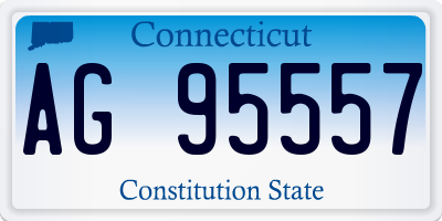 CT license plate AG95557