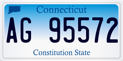 CT license plate AG95572