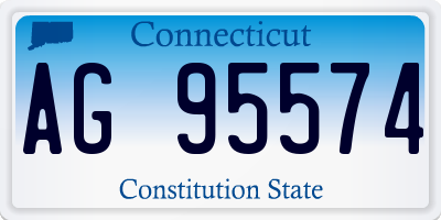 CT license plate AG95574