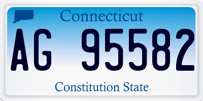 CT license plate AG95582