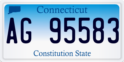 CT license plate AG95583