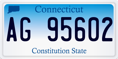 CT license plate AG95602