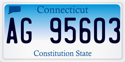 CT license plate AG95603