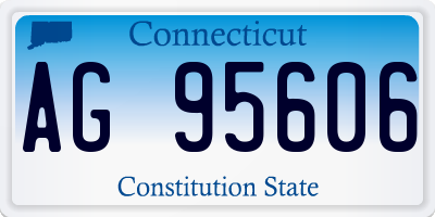CT license plate AG95606