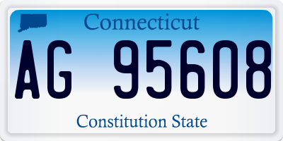 CT license plate AG95608