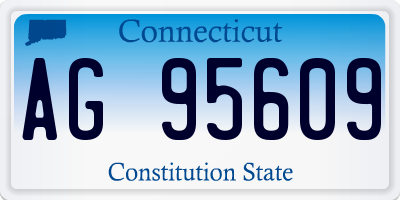 CT license plate AG95609
