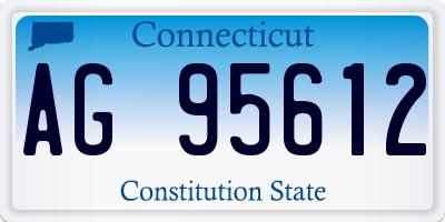 CT license plate AG95612