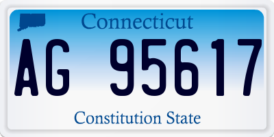 CT license plate AG95617