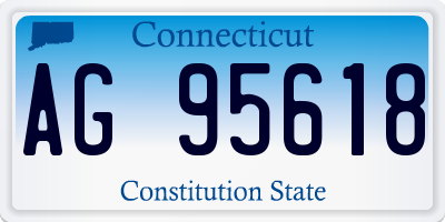 CT license plate AG95618