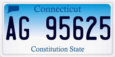 CT license plate AG95625