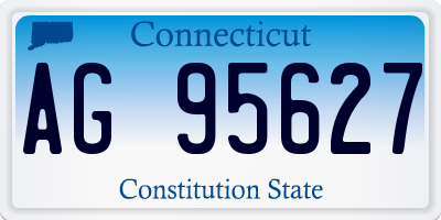 CT license plate AG95627