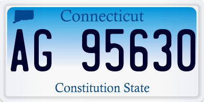CT license plate AG95630