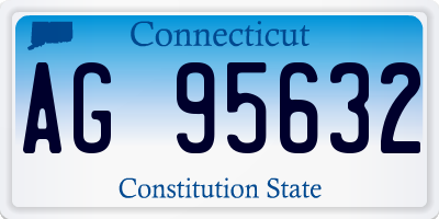 CT license plate AG95632