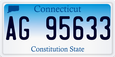 CT license plate AG95633