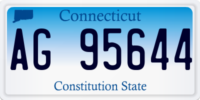 CT license plate AG95644