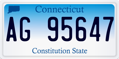 CT license plate AG95647