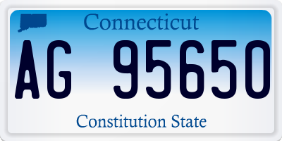 CT license plate AG95650