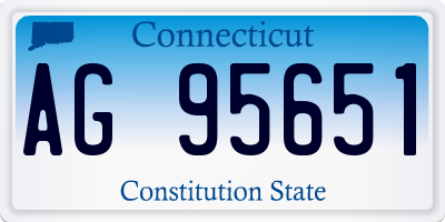 CT license plate AG95651