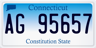 CT license plate AG95657