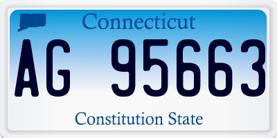 CT license plate AG95663