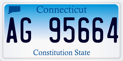 CT license plate AG95664