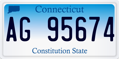 CT license plate AG95674