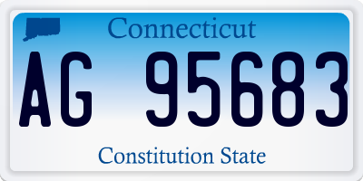 CT license plate AG95683