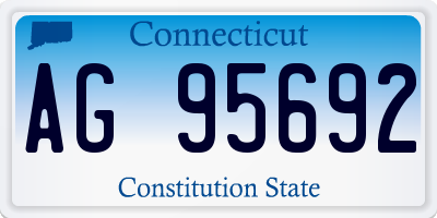 CT license plate AG95692