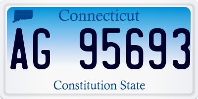 CT license plate AG95693