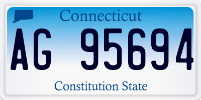 CT license plate AG95694
